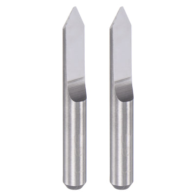 Harfington Uxcell 1/8" Shank 0.3mm Tip 60 Degree Solid Carbide Wood Engraving CNC Router Bit 2pcs