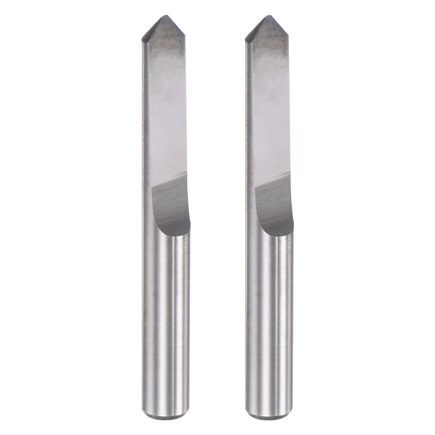 uxcell Uxcell 1/8" Shank 0.3mm Tip 90 Degree Solid Carbide Wood Engraving CNC Router Bit 2pcs