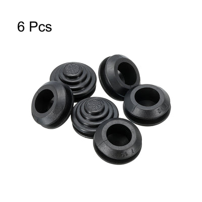 Harfington Rubber Grommet Mount Hole 12 mm Conical for Wire Protection of Thick Plate, Pack of 6