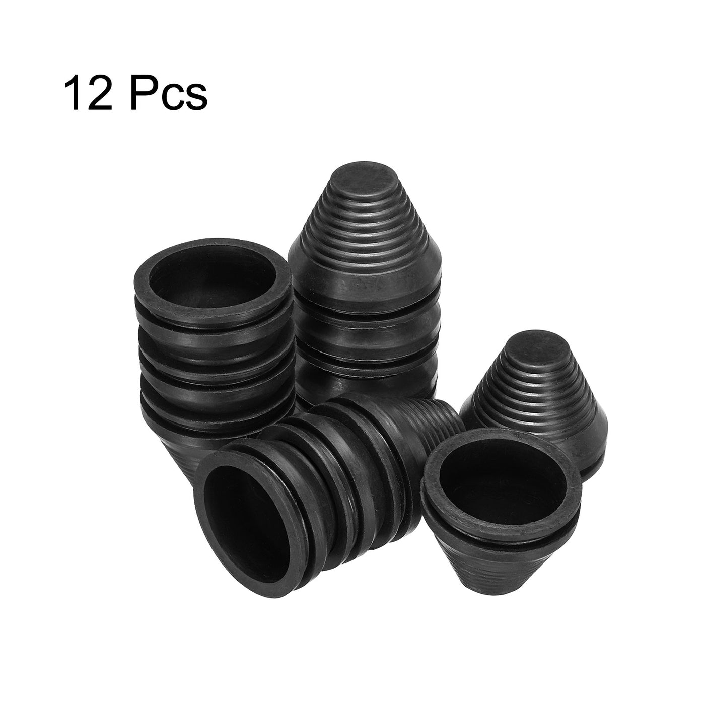 Harfington Rubber Grommet Mount Hole 50 mm Conical for Wire Protection of Thick Plate, Pack of 12