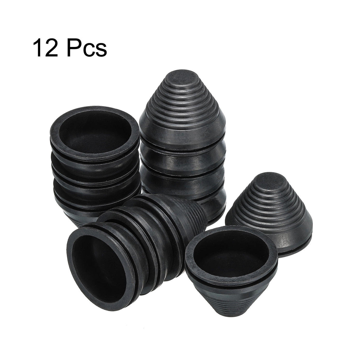 Harfington Rubber Grommet Mount Hole 60 mm Conical for Wire Protection of Thick Plate, Pack of 12