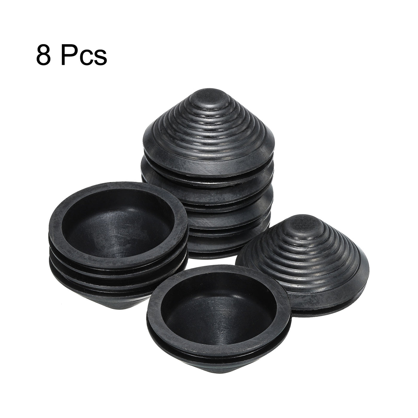 Harfington Rubber Grommet Mount Hole 90 mm Conical for Wire Protection of Thick Plate, Pack of 8