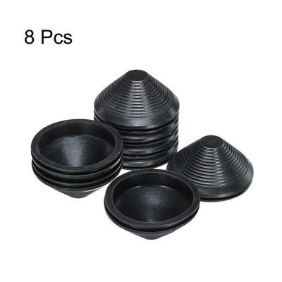 Harfington Rubber Grommet Mount Hole 100 mm Conical for Wire Protection of Thick Plate, Pack of 8