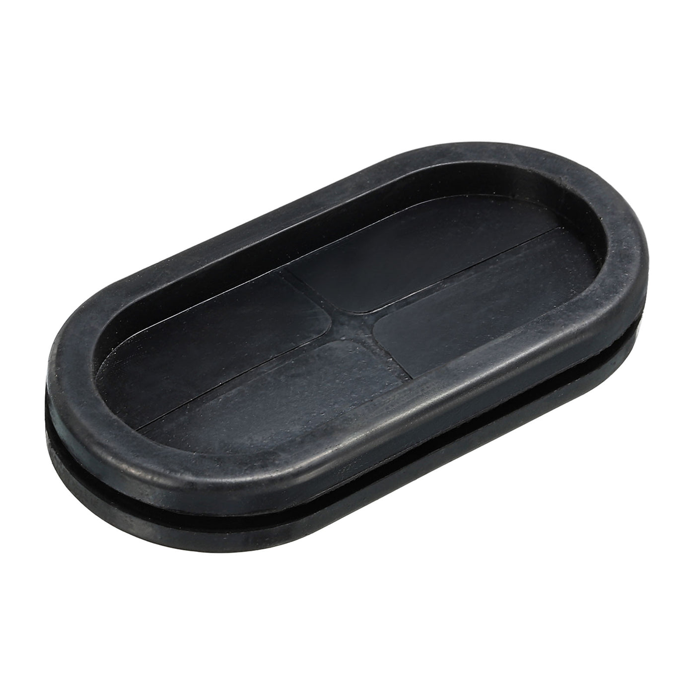 Harfington Rubber Grommet Mount Size 40 x 85mm Oval Double-Sided for Wire Protection, Pack of 6