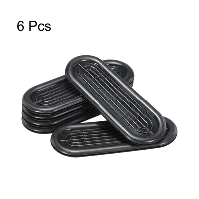 Harfington Rubber Grommet Mount Size 50 x 150mm Oval Double-Sided for Wire Protection, Pack of 6