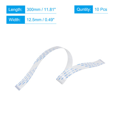 Harfington FFC FPC Flat Flexible Cable 24 Pin 0.5mm 300mm (A Type) for LCD Laptop 10pcs