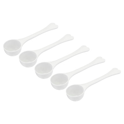 Harfington Micro Spoons 3 Gram Measuring Scoop Plastic Round Bottom Mini Spoon 15Pcs