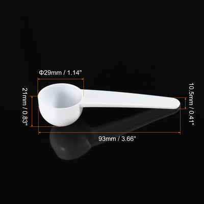 Harfington Micro Spoons 5 Gram Measuring Scoop Plastic Round Bottom Mini Spoon 15Pcs