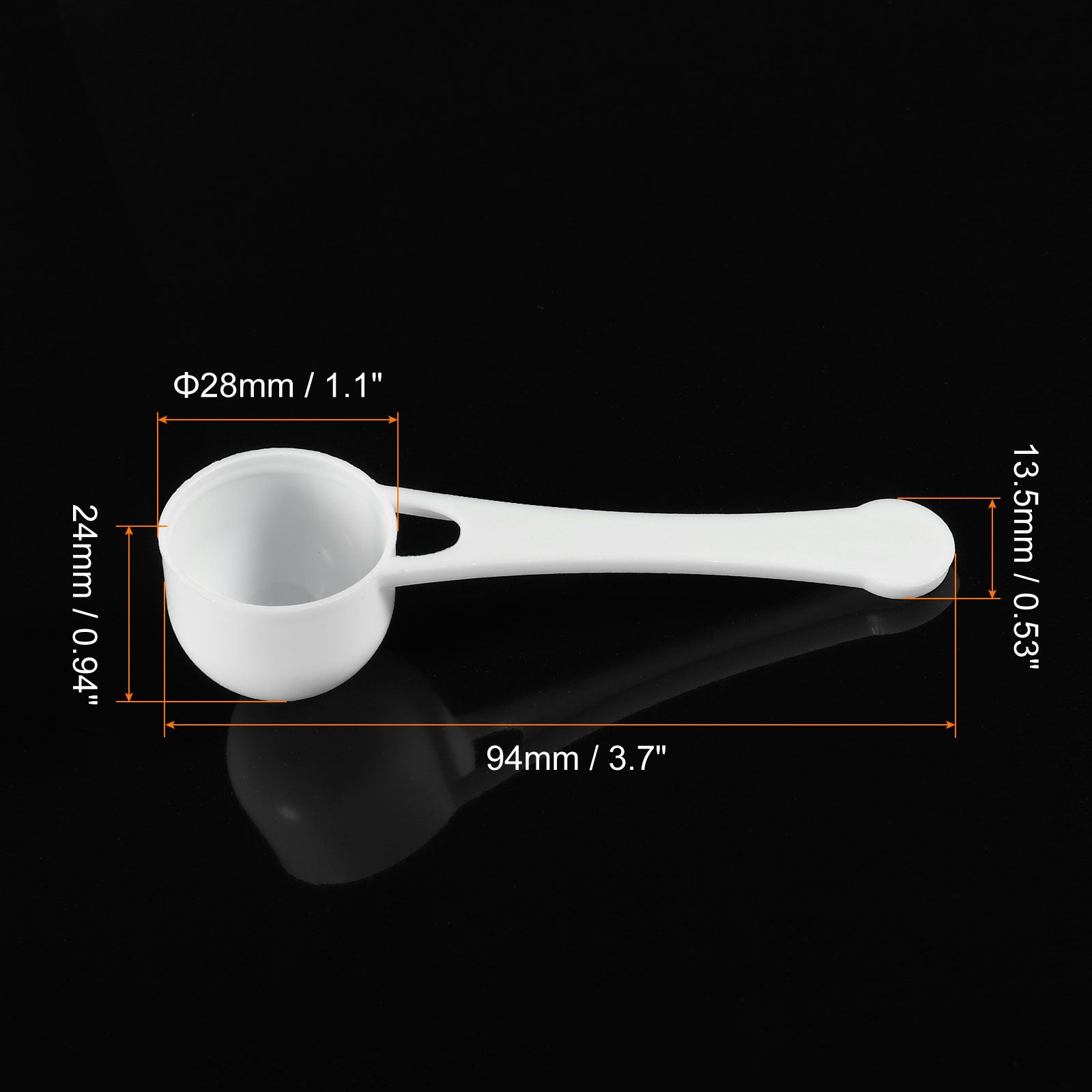 Micro Spoons 5 Gram Measuring Scoop Plastic Round Bottom with Hole ...
