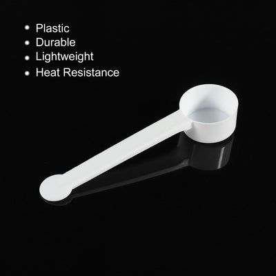Harfington Micro Spoons 10 Gram Measuring Scoop Plastic Flat Bottom Mini Spoon 15Pcs