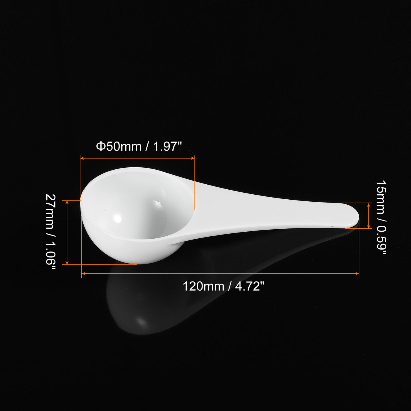 Harfington Micro Spoons 15 Gram Measuring Scoop Plastic Round Bottom Mini Spoon 15Pcs