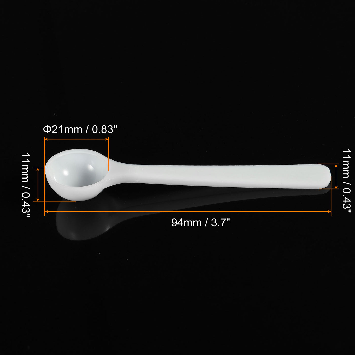 Harfington Micro Spoons 1 Gram Measuring Scoop Plastic Round Bottom Mini Spoon 30Pcs