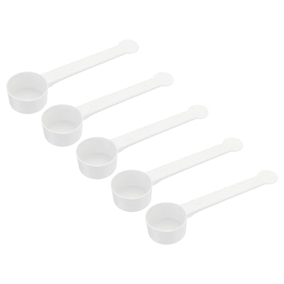 Harfington Micro Spoons 10 Gram Measuring Scoop Plastic Flat Bottom Mini Spoon 30Pcs