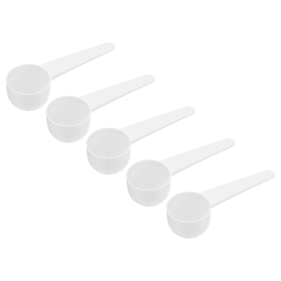 Harfington Micro Spoons 10 Gram Measuring Scoop Plastic Round Bottom Mini Spoon 30Pcs