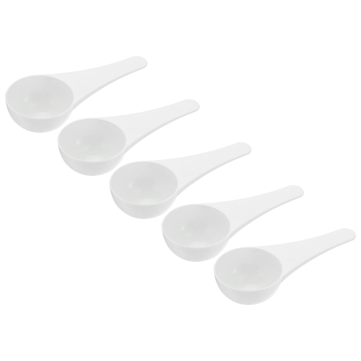 Harfington Micro Spoons 15 Gram Measuring Scoop Plastic Round Bottom Mini Spoon 30Pcs
