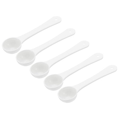 Harfington Micro Spoons 1 Gram Measuring Scoop Plastic Round Bottom with Hanging Hole 50Pcs