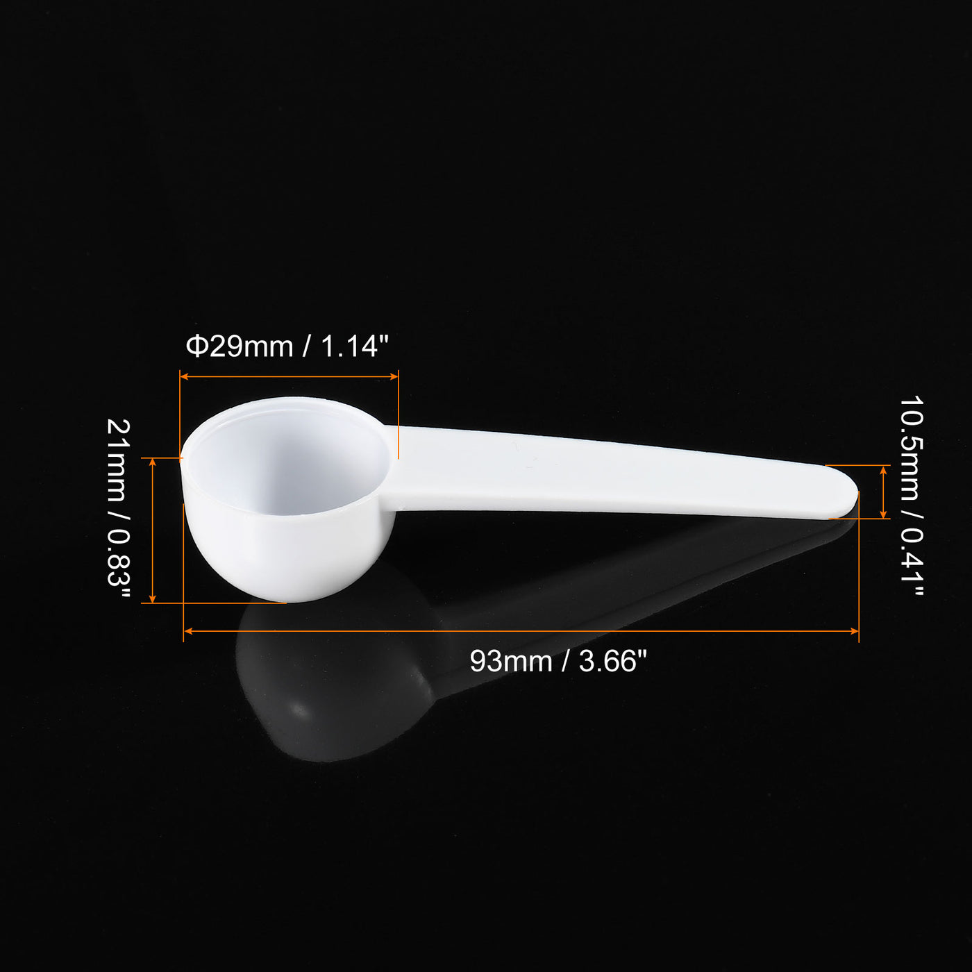 Harfington Micro Spoons 5 Gram Measuring Scoop Plastic Round Bottom Mini Spoon 50Pcs