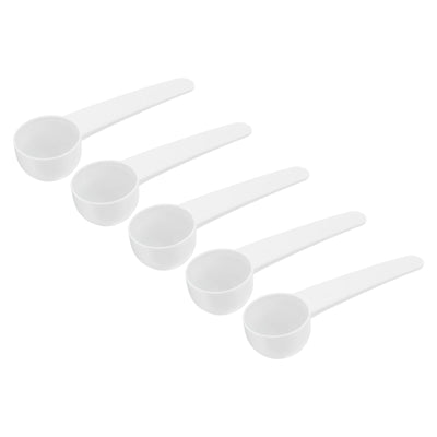 Harfington Micro Spoons 5 Gram Measuring Scoop Plastic Round Bottom Mini Spoon 50Pcs