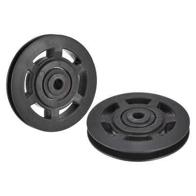 Harfington Uxcell 2pcs 96mm Bearing Pulley Wheel Cable Fitness Equipment Accessories