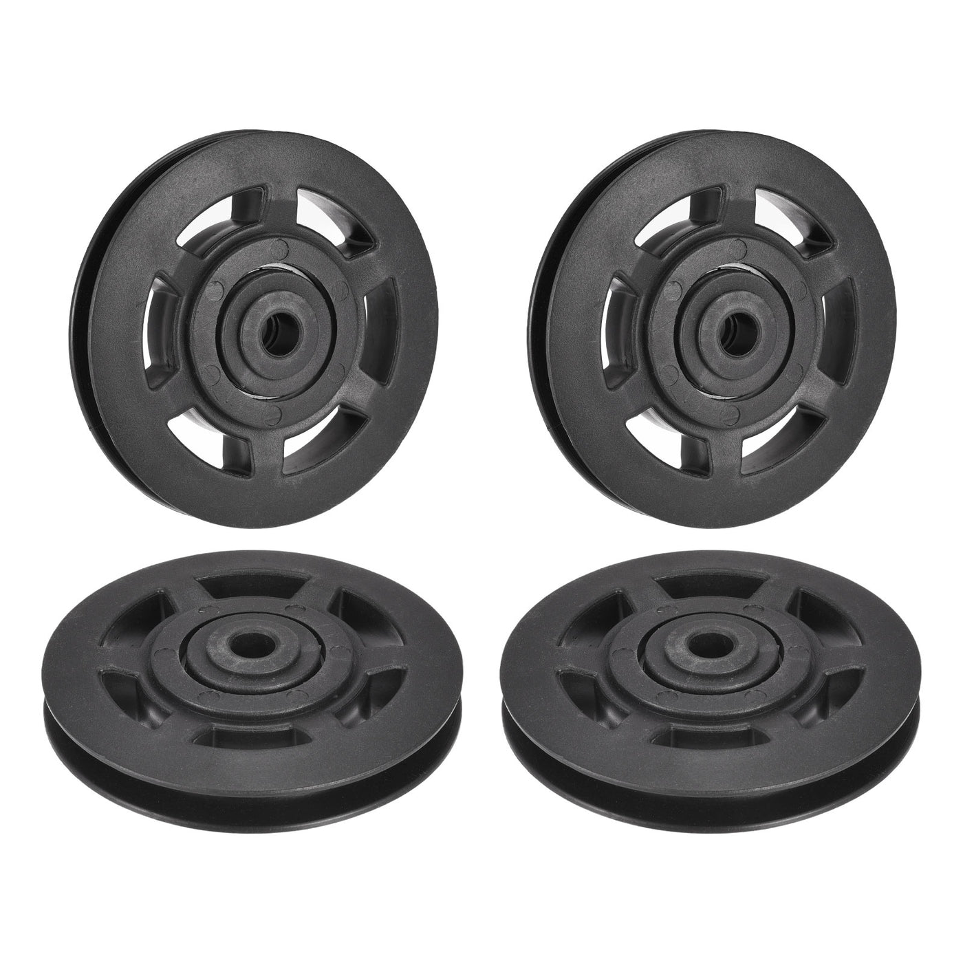 uxcell Uxcell 4pcs 96mm Bearing Pulley Wheel Cable Fitness Equipment Accessories