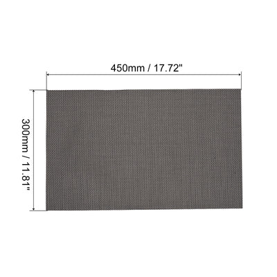 Harfington Uxcell Place Mats, 450x300mm Table Mats Set of 8 PVC Washable Woven Placemat Brown