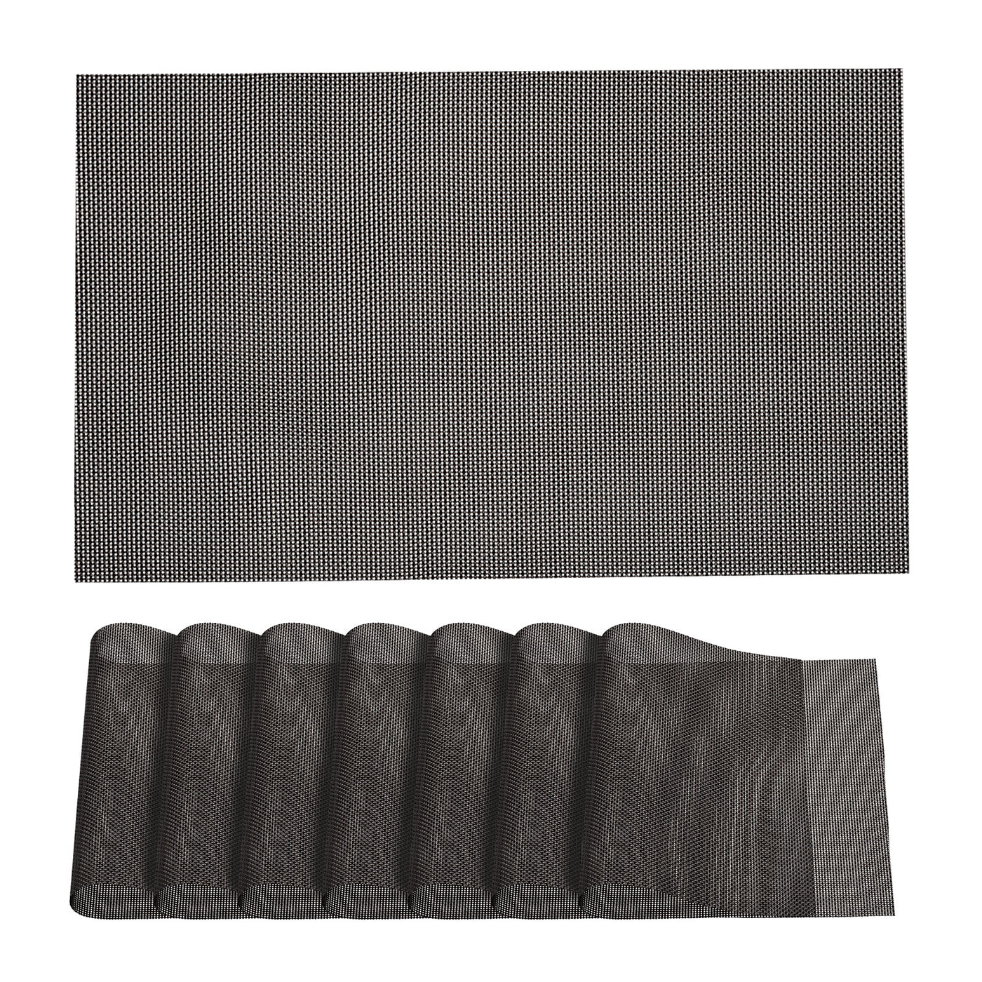uxcell Uxcell Place Mats, 450x300mm Table Mats Set of 8 PVC Washable Woven Placemat Brown