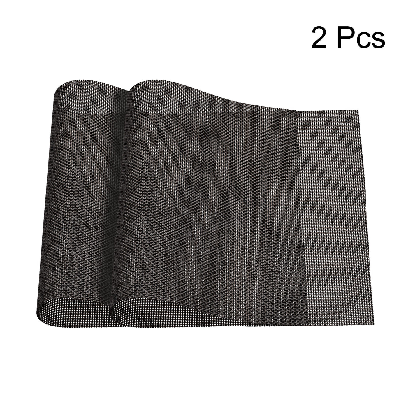 uxcell Uxcell Place Mats, 450x300mm Table Mats Set of 2 PVC Washable Woven Placemat Brown
