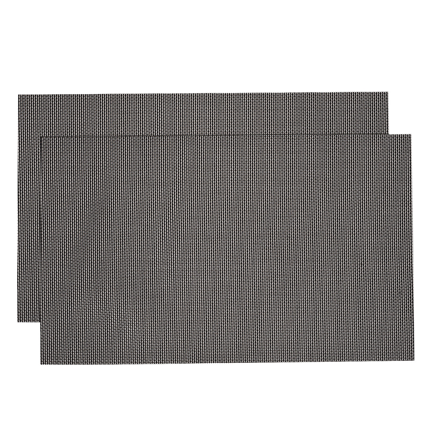uxcell Uxcell Place Mats, 450x300mm Table Mats Set of 2 PVC Washable Woven Placemat Brown