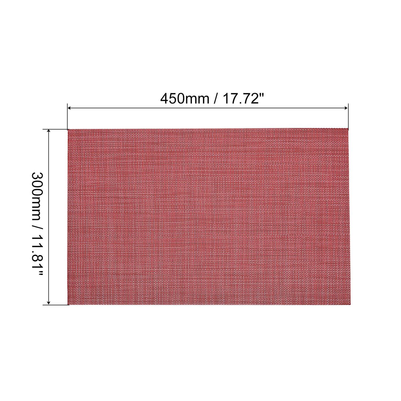 uxcell Uxcell Place Mats, 450x300mm Table Mats Set of 2 PVC Washable Woven Placemat Red