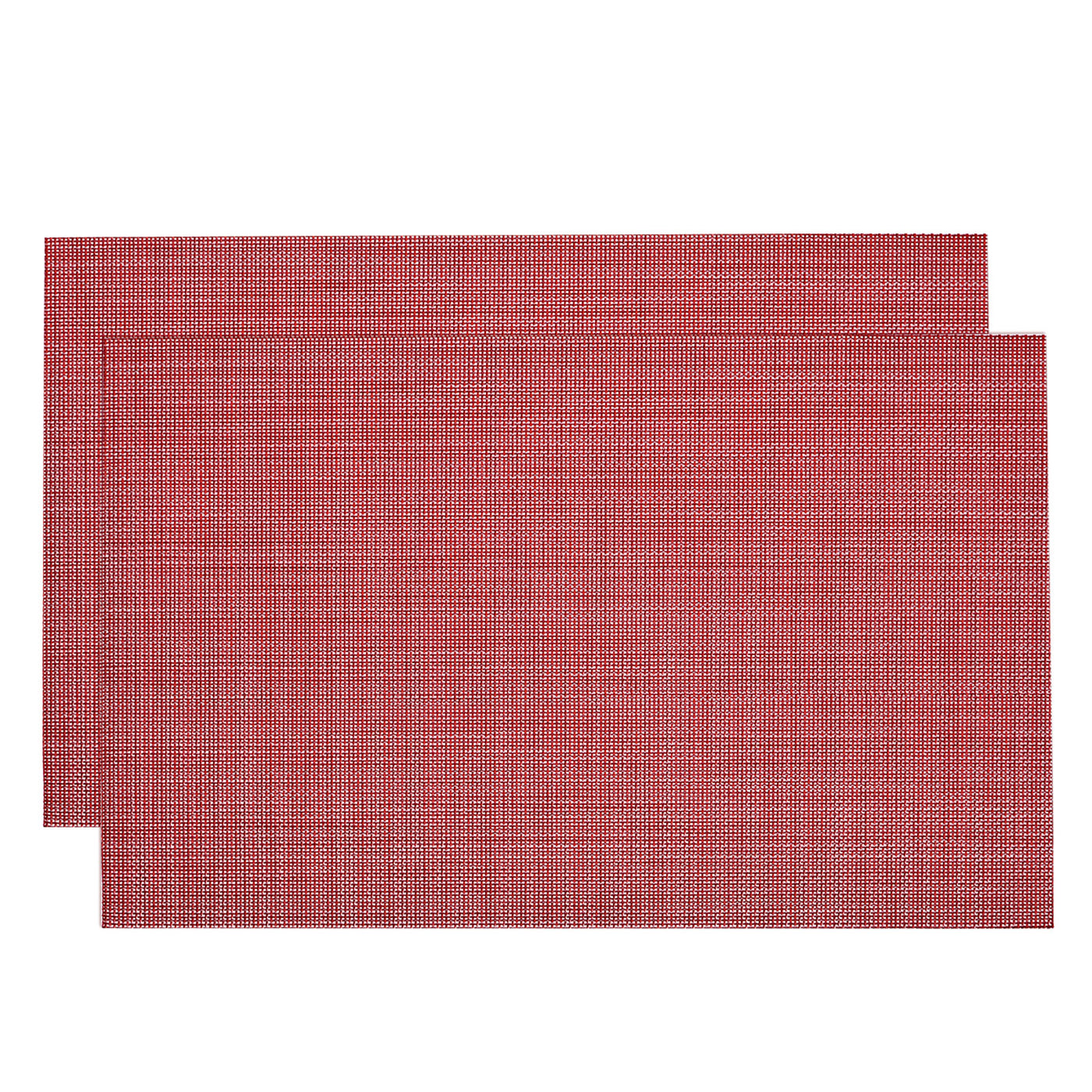 uxcell Uxcell Place Mats, 450x300mm Table Mats Set of 2 PVC Washable Woven Placemat Red