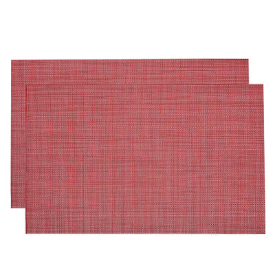 Harfington Uxcell Place Mats, 450x300mm Table Mats Set of 2 PVC Washable Woven Placemat Red