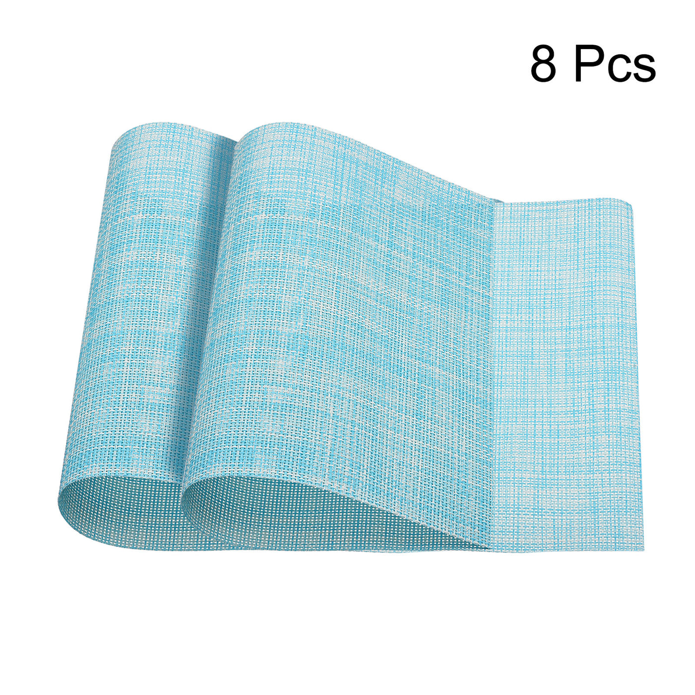 uxcell Uxcell Place Mats, 450x300mm Table Mats Set of 8 PVC Washable Woven Placemat Blue