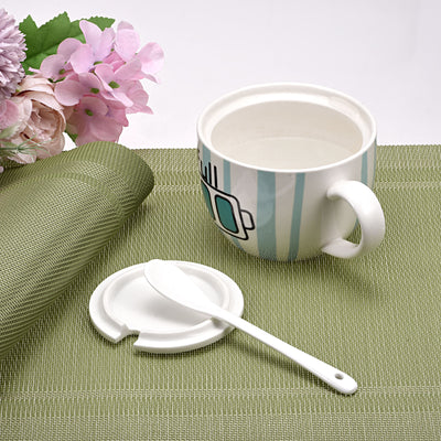 Harfington Uxcell Place Mats, 450x300mm Table Mats Set of 6 PVC Washable Woven Placemat Green