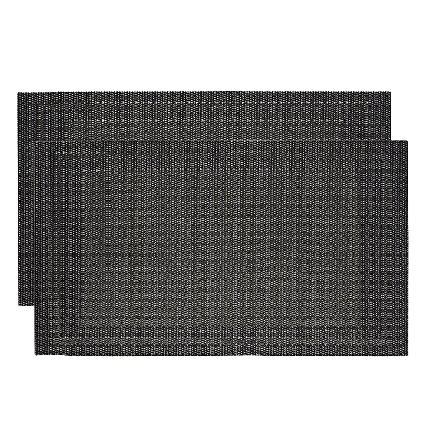 uxcell Uxcell Place Mats, 450x300mm Table Mats Set of 2 PVC Washable Woven Placemat Dark Gray