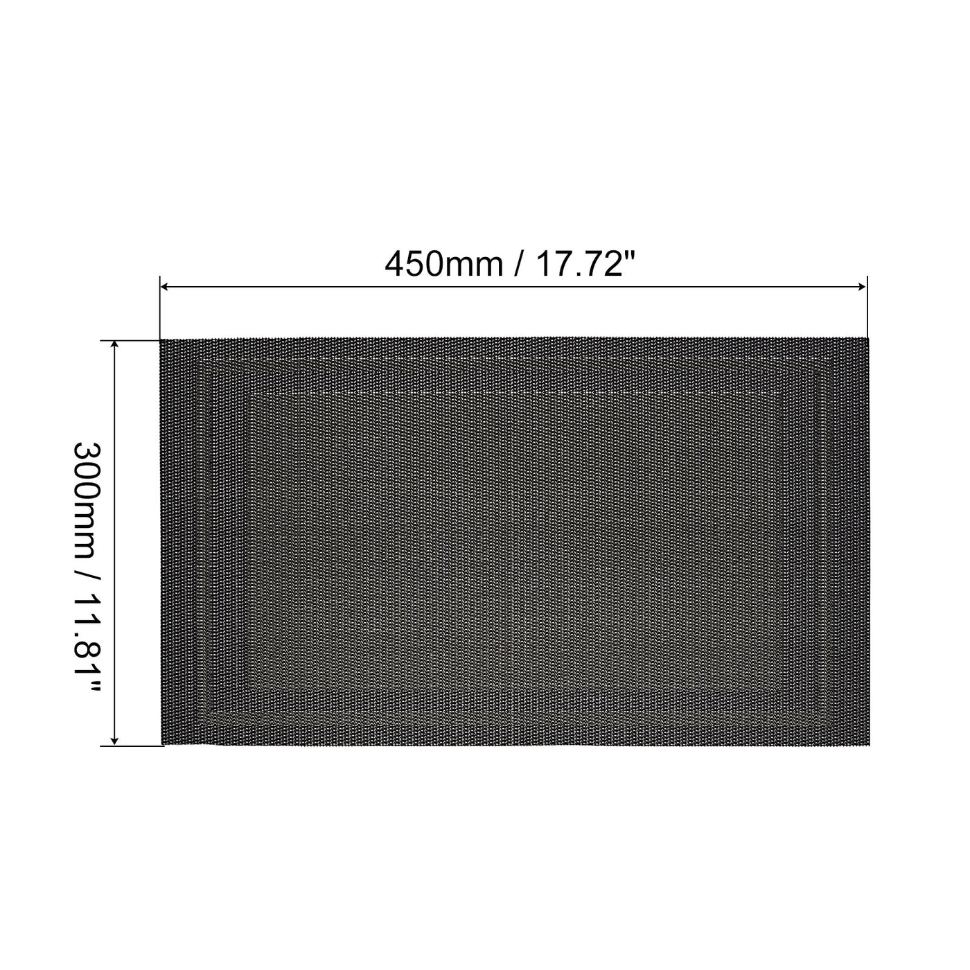 uxcell Uxcell Place Mats, 450x300mm Table Mats Set of 8 PVC Washable Woven Placemat Dark Gray