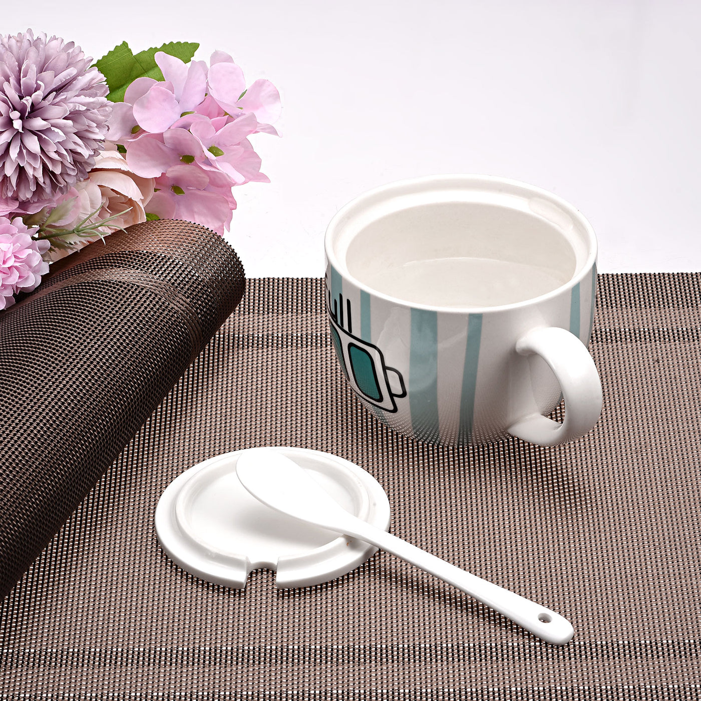 uxcell Uxcell Place Mats, 450x300mm Table Mats Set of 2 PVC Washable Woven Placemat Coffee