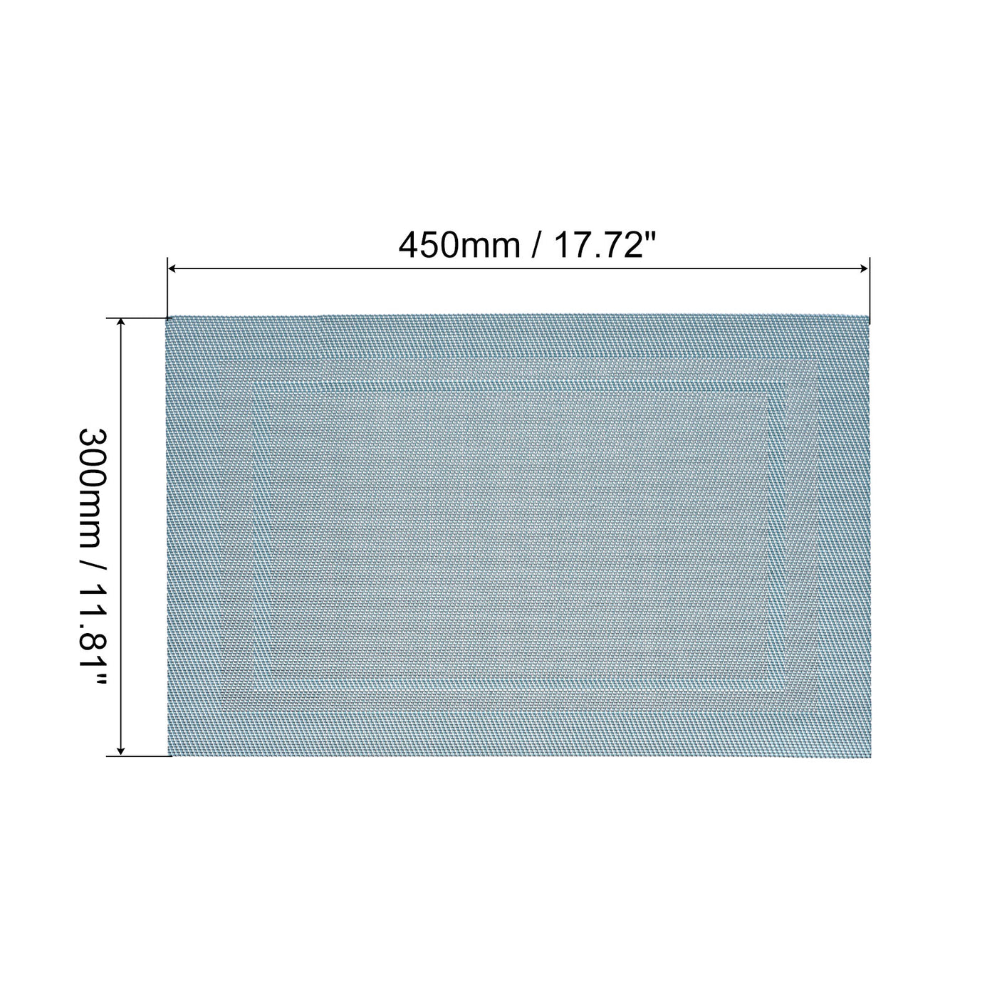 uxcell Uxcell Place Mats, 450x300mm Table Mats Set of 2 PVC Washable Woven Placemat Lake Blue