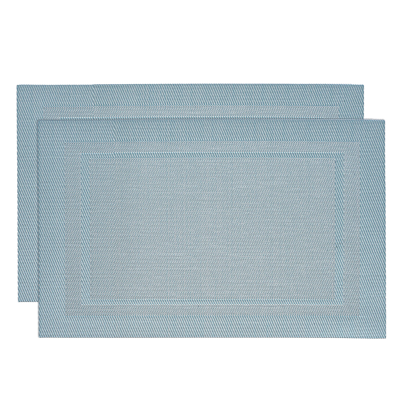 uxcell Uxcell Place Mats, 450x300mm Table Mats Set of 2 PVC Washable Woven Placemat Lake Blue