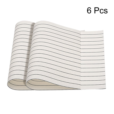 Harfington Uxcell Place Mats, 450x300mm Table Mats Set of 6 PVC Washable Woven Placemat White