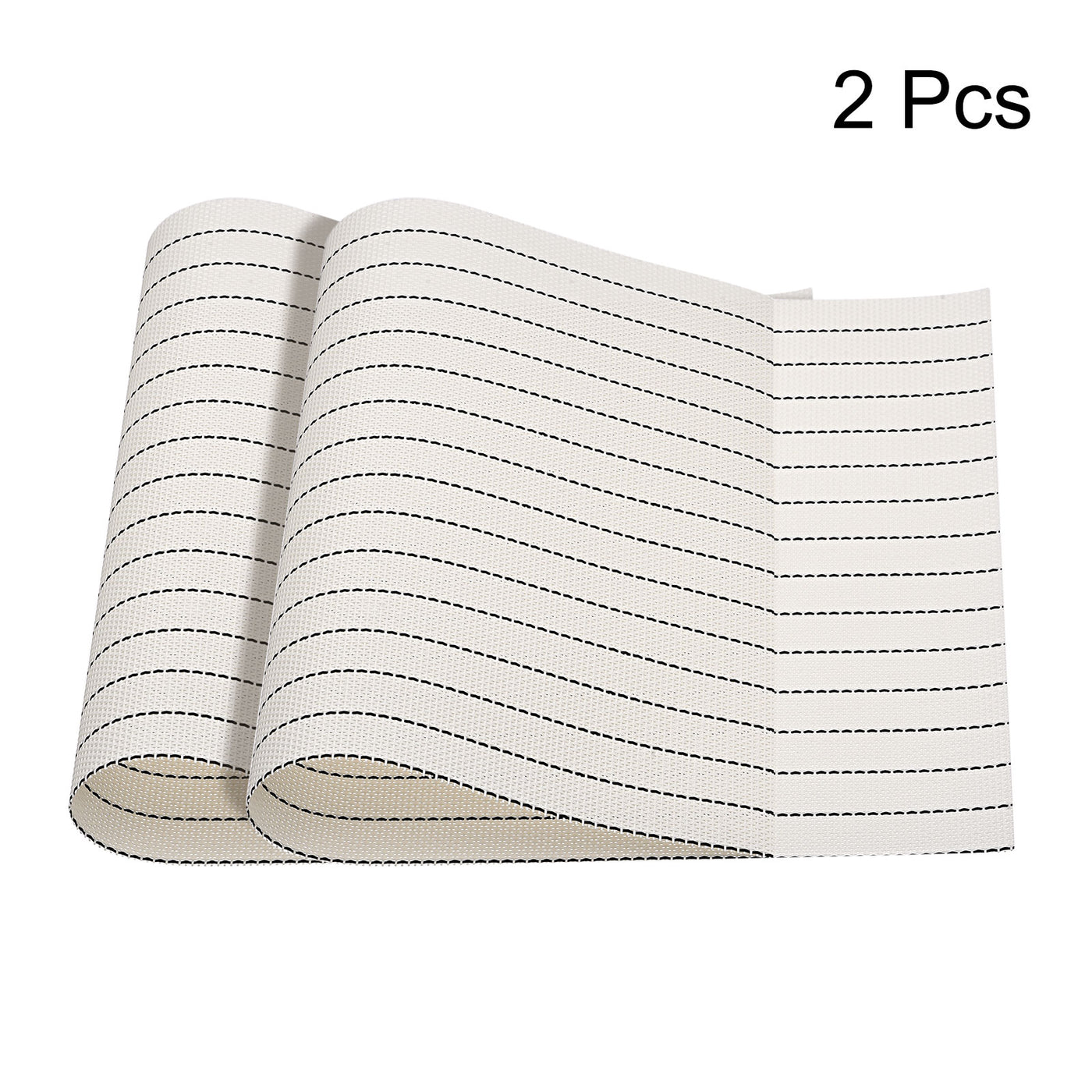 uxcell Uxcell Place Mats, 450x300mm Table Mats Set of 2 PVC Washable Woven Placemat White
