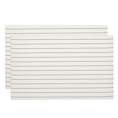 Harfington Uxcell Place Mats, 450x300mm Table Mats Set of 2 PVC Washable Woven Placemat White