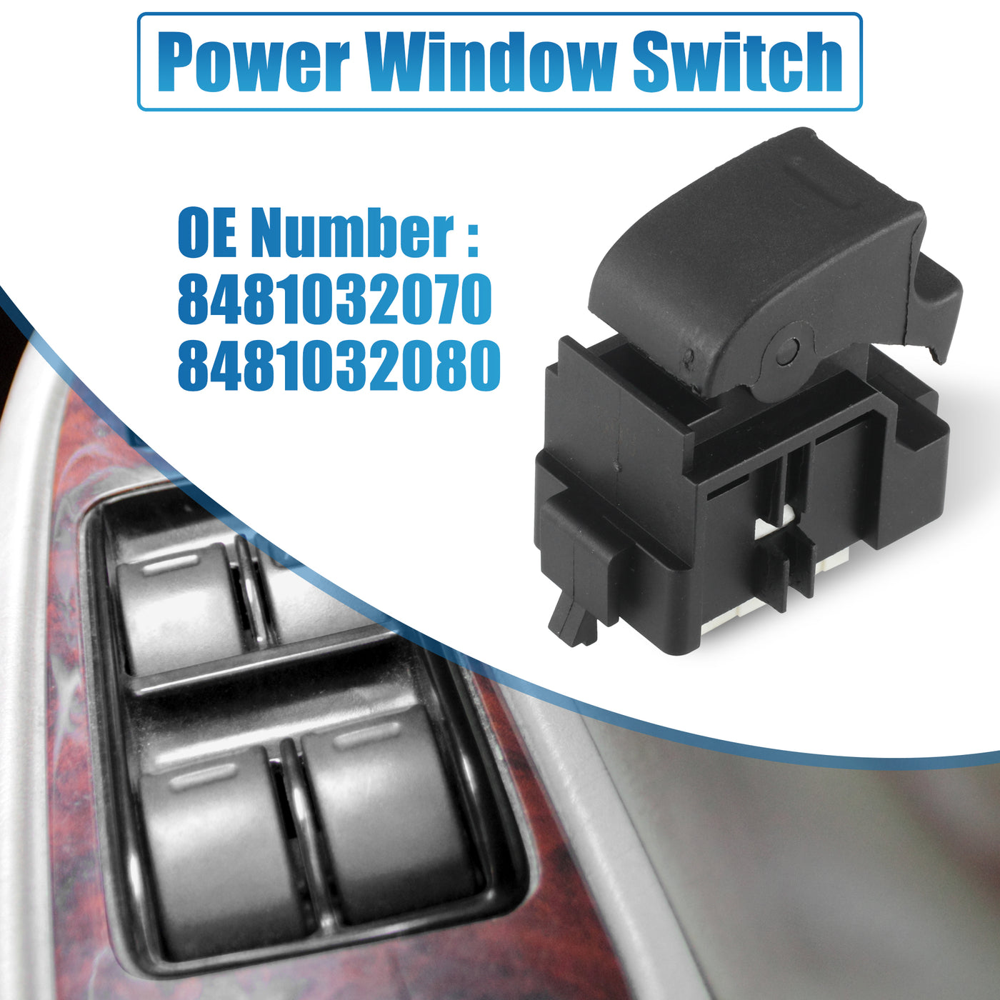 A ABSOPRO Power Window Switch 8481032070 8481032080 Front Rear Passenger Side Power Master Window Control Switch for Lexus LX450 1996-1997
