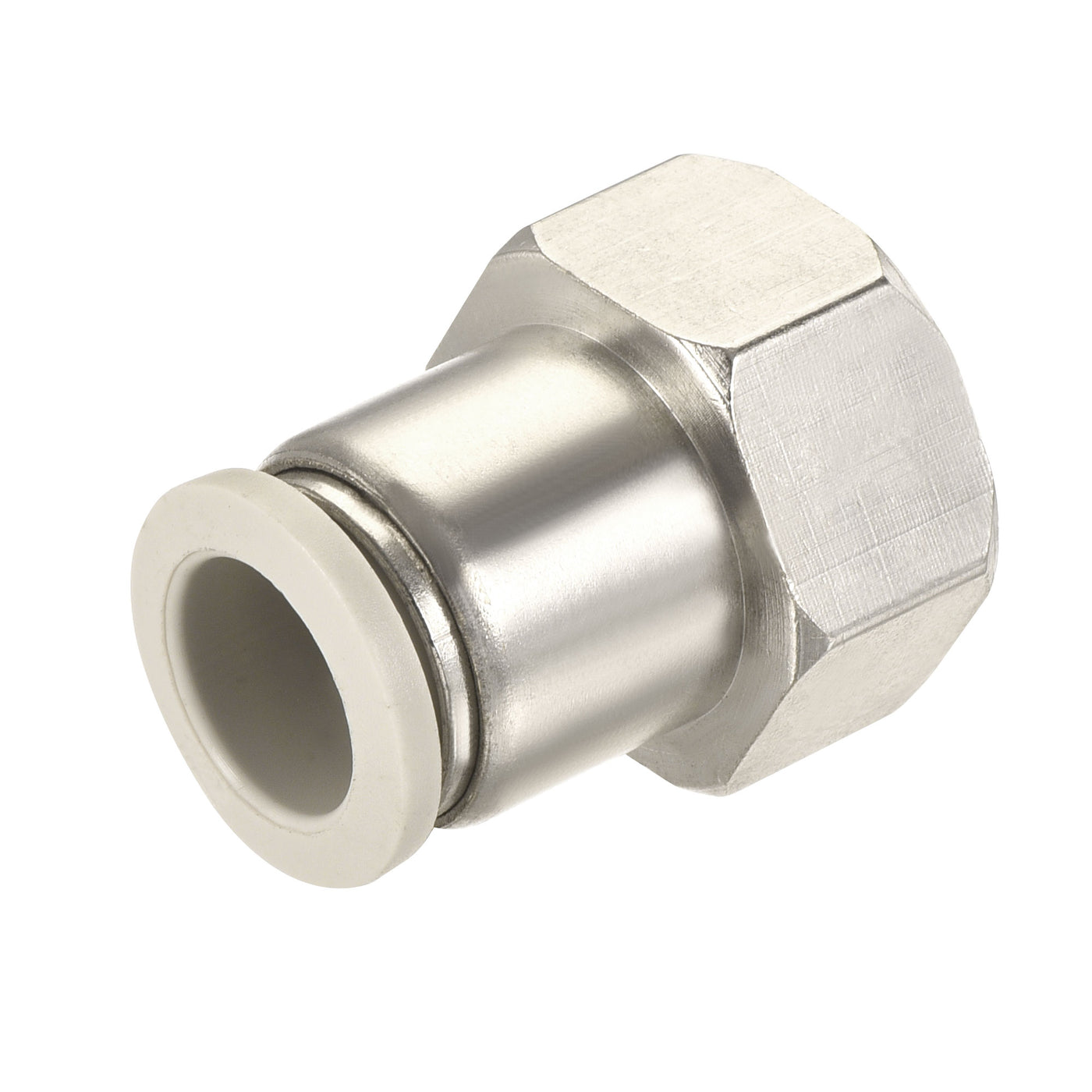 Harfington Push to Connect Fittings 1/2PT Female Thread Fit 12mm Tube OD Nickel-plated Copper Straight Union Fitting