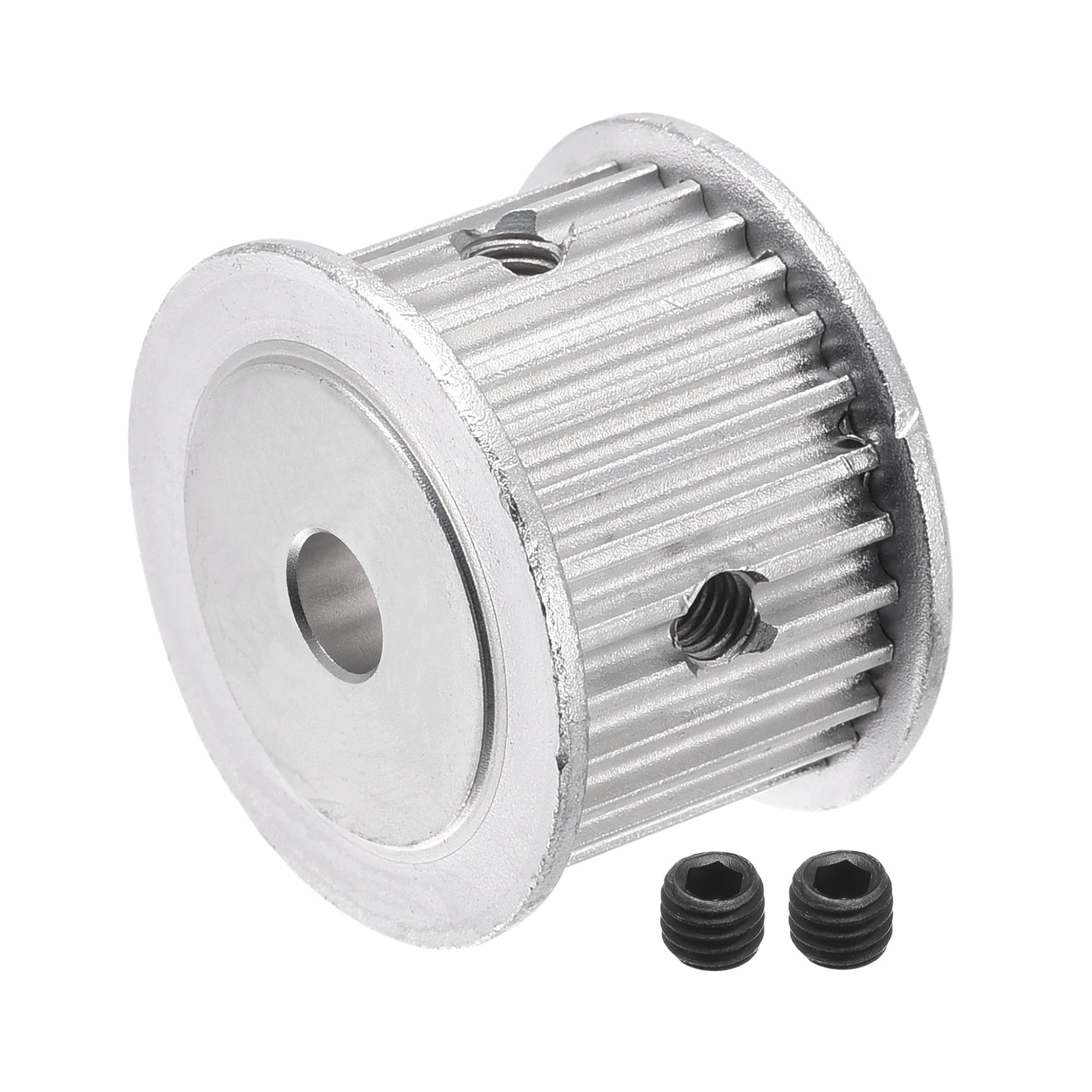 Harfington 3M28 Teeth Timing Pulley Synchronous Wheel Belt Drive Gear with M5 Screw 6.35mm Bore for Belt, 3D Printer, CNC