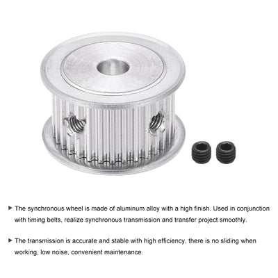 Harfington Timing Pulley Synchronous Wheel Belts Drive Gear with Screw for 3D Printer, CNC
