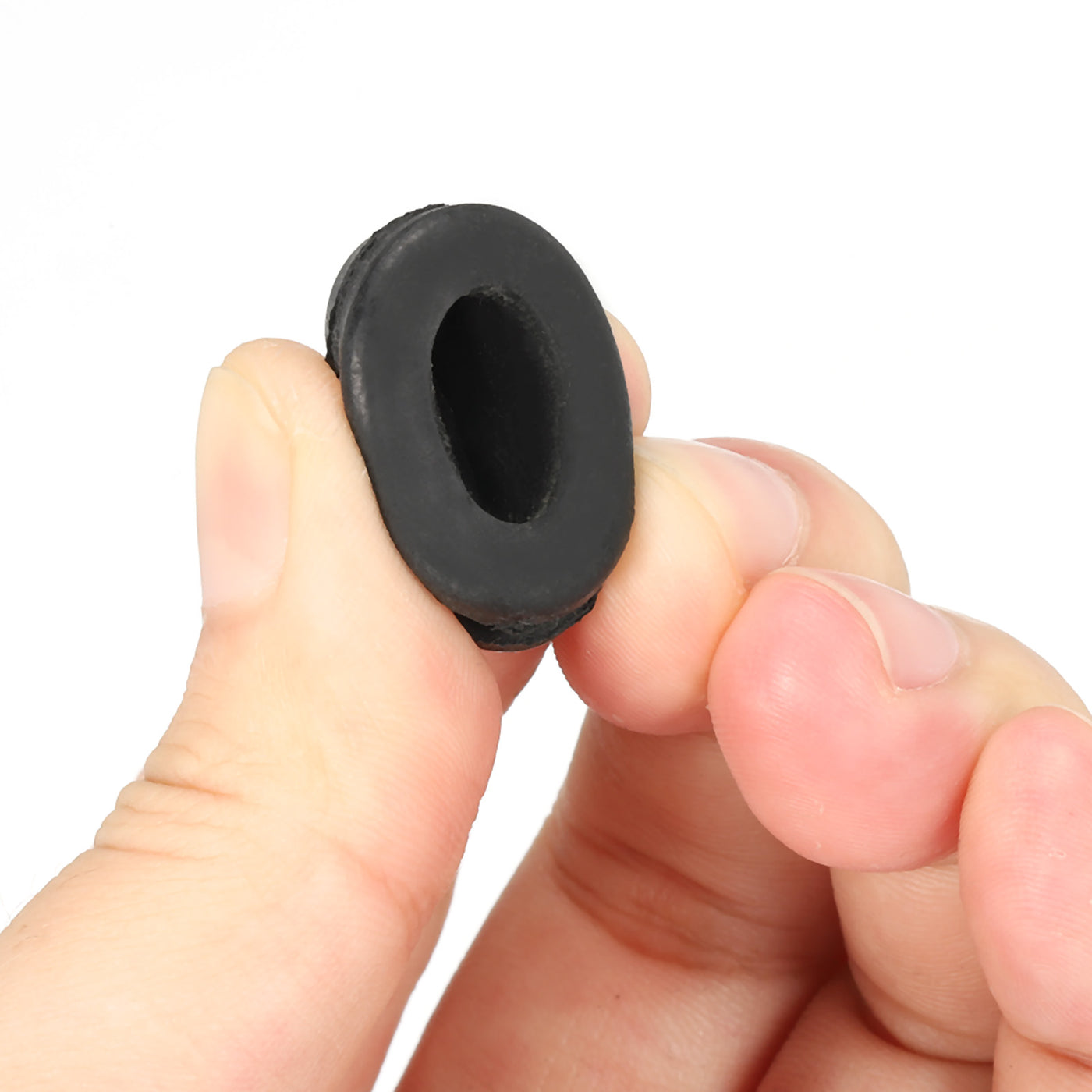 Harfington Tower-Shaped Rubber Grommets ID 0.35" OD 0.75" 6Pcs Black for Firewall Hole Plugs, Wire Protection