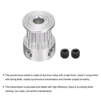 Harfington Timing Pulley, Aluminium Synchronous Wheels for 3D Printer Belts, CNC