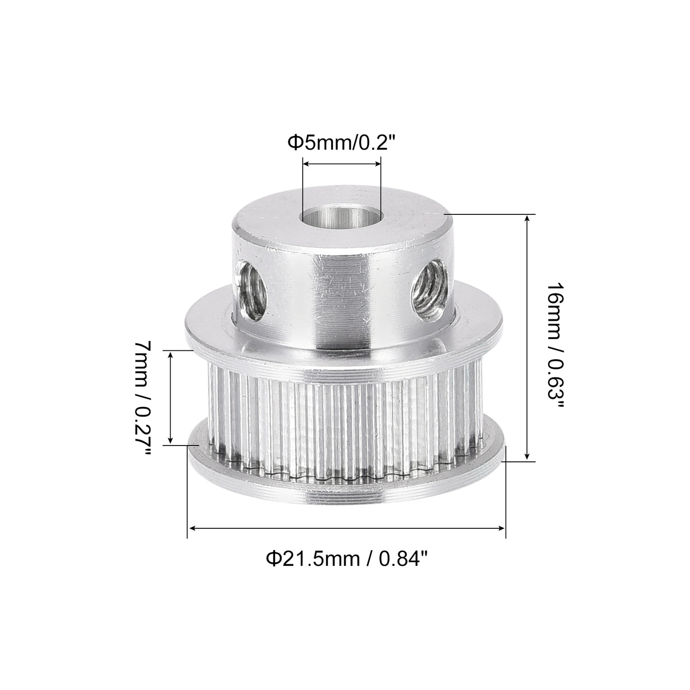 Harfington Timing Pulley, Aluminium Synchronous Wheel for 3D Printer Belt, CNC