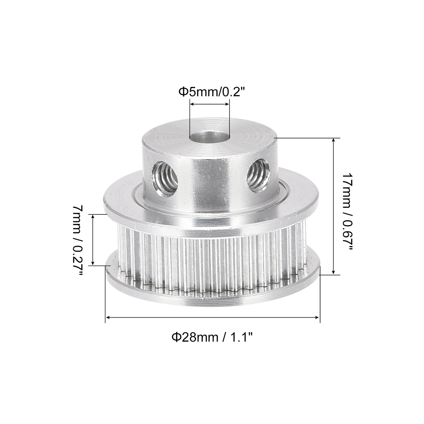 Harfington Timing Pulley, Aluminium Synchronous Wheels for 3D Printer Belt, CNC