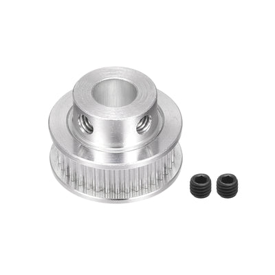 Harfington 40 Teeth 8mm Bore Timing Pulley, Aluminium Synchronous Wheel Silver for 3D Printer Belt, CNC Machine